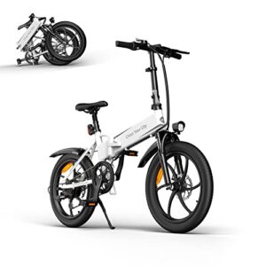 ADO A20+ Folding Electric Bikes for adults 20 Inch Citybike with Shimano 7 Speed for Outdoor Commuter with 250W Motor/36V/10.4Ah Battery/25 km/h