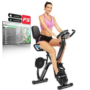 Profun Folding Exercise Bike 10 Levels of Magnetic Resistance & Comfortable Wide Seat