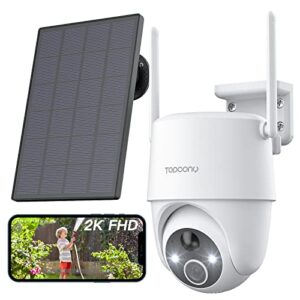 Topcony 2K Wireless Solar Security Camera Outdoor