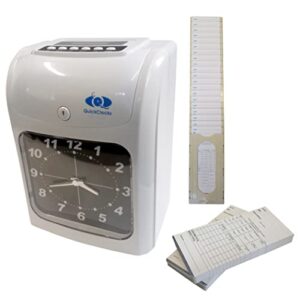 QuickClocks Clocking in Machine time and attendance Recorder Starter Pack Includes Cards and Card Rack
