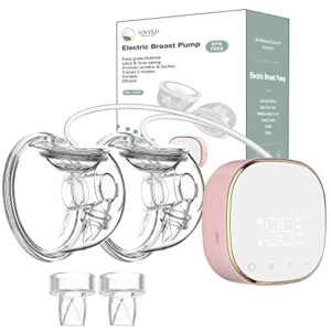 TOVVILD Double Wearable Breast Pump Hands Free - Electric Breast Pump with 3 Modes and 9 Levels