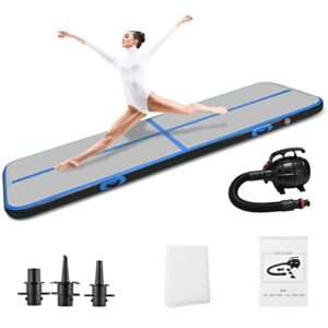 Yamvisa 3M Tumbling Mat Inflatable Gymnastics Mat 10CM Thickness Air Tumble Track Gym Mat with Electric Air Pump for Home Use/Training/Cheerleading/Yoga/Water Fu