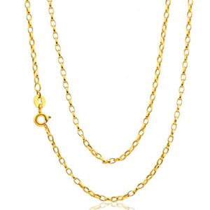 9ct Yellow Gold Rolo Belcher Chain Necklace - 3.6g - 22" (55cm) - Suitable for a man or woman - Comes in a Jewellery presentation gift box