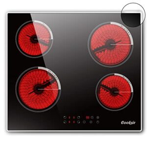 Ceramic Hob 4 Zones Electric Hob with Touch Control Built-in 60CM Ceramic Hob