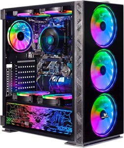 Veno Scorp Gaming PC Desktop Computer: i7-4770 3.90Ghz - 16GB RAM - GT 1030 2GB - 256GB SSD - 1TB HDD - 500W 80+ PSU - NeonZilla 8 ARGB Gaming Case - WIFI - WINDOWS 1