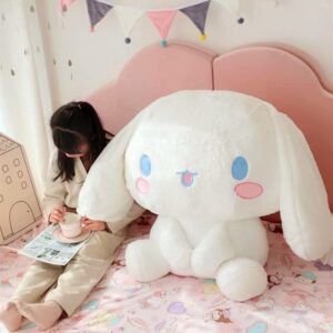 Plush toys 1pc 55cm Cartoon Anime Figure Japanese Cute Cinnamoroll Big Eared Dog Large Plush Sitting Doll Pillow Toys Children Birthday Gif