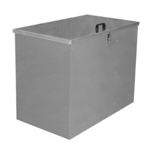 Large Storage Feed Bins 64L Galvanised Metal Waterproof Rodent Proof Outdoor Farm Garden Stables Animal Lockable Container Free Pad Lock | 3 Compartments
