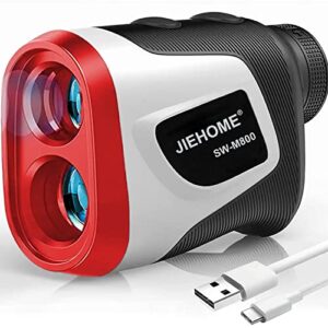 Golf Rangefinder Slope 800Yds 6X Golf Range Finder with Flag-Lock Pin Sensor Vibration Slope ON/Off and Continuous Scan Rechargeable - Tournament Legal Golf Rangefinders