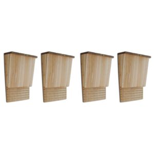 Bat Houses 4 pcs 22x12x34 cm Wood-Home & Garden Decor Bird & Wildlife Houses Bat Houses