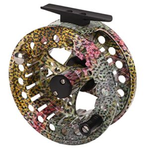 7/8 Fish Skin Pattern Fly Fishing Reel Aluminum Alloy Left Right Hand Practice Fly Reel for Freshwater Saltwate