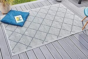garden mile Large Rugs Matts - Water Resistant Patterned Indoor or Outdoor Rug Ideal for Patio