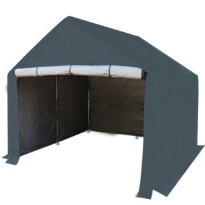 BIRCHTREE Outdoor Garden Storage Tent Bike Motorcycle Carport Shed Shelter Steel Frame Zipper Door Waterproof Cove