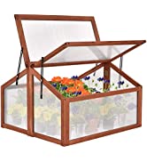COSTWAY Garden Potting Bench Table, 3 Tier Wooden Planting Work Station with 5 Hooks and Storage ...