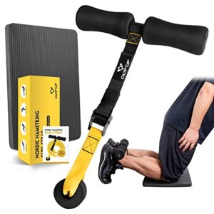 Nordic Hamstring Curl Strap with Fitness Knee Mat