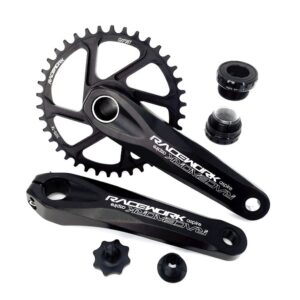 QHIYRZE MTB Hollow Integrated Crankset 170mm Aluminum Alloy Mountain Bike Crankset GXP Single Chainring 32/34/36/38T 9-12 Speed