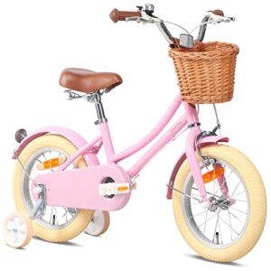 Glerc Girls Bike with Basket for 3-10 Years Old Kids