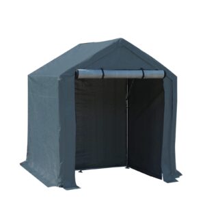 BIRCHTREE Outdoor Garden Storage Tent Bike Motorcycle Carport Shed Shelter Steel Frame Zipper Door Waterproof Cove