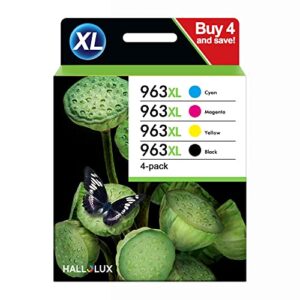 963XL 3YP35AE remanufactured ink cartridges multipack compatible for HP 963 XL OfficeJet Pro 9010 9012 9013 9020 9014 9022 9025 9019 9015 9018 9016 9018 9026 9028(4 Pack