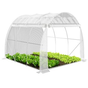 VOUNOT Large Polytunnel Greenhouse Gardening Walk In Grow House with Roll-up Side Walls