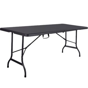NOVECRAFTO Black Folding Table with 70.8'' (180cm) Table Surface