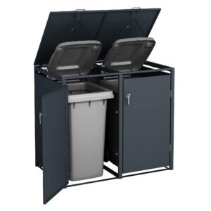 DWD Garden Double Wheelie Bin Hideaway 120L / 240L Waste Bin