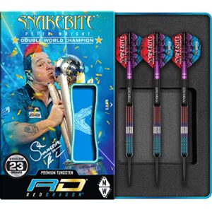 RED DRAGON Peter Snakebite Wright Spirit Edition Premium Tungsten Darts Set with Flights and Stems