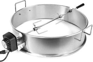 GFTIME 57cm Rotisserie Ring with double Handles for Weber 57CM Kettle Grills