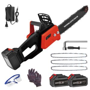 JIECO Cordless Chainsaw 12 inch Electric Chainsaw 24V