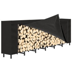 LIANTRAL 8Ft Firewood Rack Outdoor with Cover