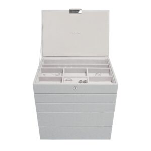 Stackers Pebble Grey Classic Medium Jewellery box - Set of 5