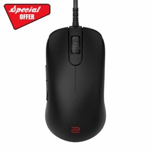 BenQ ZOWIE S2-C Symmetrical Gaming Mouse for Esports |Weight-Reduced | Paracord Cable & 24-step Scroll Wheel for More Personal Preference| Driverless | Matte Black Coating | Small Size