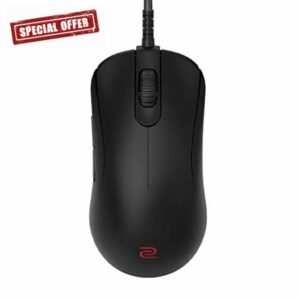 BenQ ZOWIE ZA13-C Symmetrical Gaming Mouse for Esports |Weight-Reduced | Paracord Cable & 24-step Scroll Wheel for More Personal Preference| Driverless | Matte Black Coating | Small Size