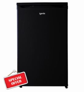 Igenix IG255B Freestanding Under Counter Larder Fridge with 2 Adjustable Glass Shelves