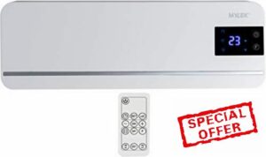 MYLEK 228852A Electric 2kW Over Door Fan Heater Air Curtain/Cooling Fan with LED Display