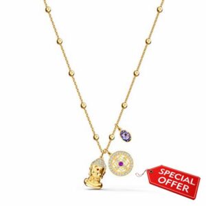 Swarovski Women's Symbolic Pendant Buddha Necklace Gold-tone Plated Tone with Rhodium Metal from the Amazon Exclusive Swarovski Symbolic Collectio