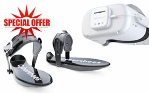 Cybershoes for Quest Standalone and SteamVR - Use with Your VR Headset for Walking or Running in VR Games. Experience the Power of Virtual Reality Gaming