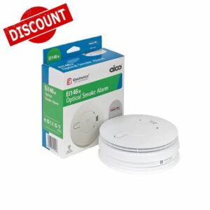 Aico EI146e Set of 2 Mains Hard Wired Smoke Alarms with 9V Battery Back Up