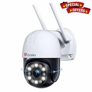 ctronics 2K 4MP 360° Cruise Security Camera Outdoor