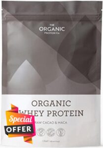 Chocolate Organic Whey Protein Powder (Raw Cacao & Maca) 1.2kg - Grass Fed