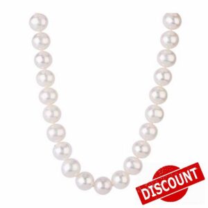TreasureBay Stunning AA Grade 8-9mm Natural White Freshwater Pearl Necklace For Women and Girls