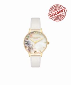 Olivia Burton Analogue Quartz Watch for Women with Blush Leather Strap - OB16PP45
