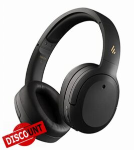 Edifier W820NB Hybrid Active Noise Cancelling Headphones - Hi-Res Audio - 49H Playtime - Wireless Over Ear Bluetooth Headphones for Travel/Home/Office- Black