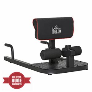 HOMCOM 3-in-1 Padded Push Up Sit Up Deep Sissy Squat Machine Home Gym Work Out Leg Fitness Equipme