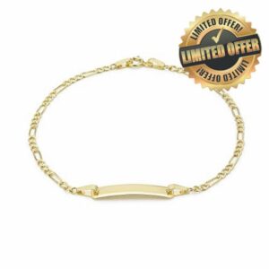 Carissima Gold Women's 9 ct Yellow Gold Hollow Figaro ID Bracele