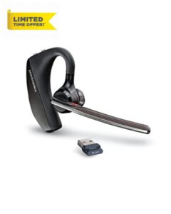 Poly Voyager 5200 UC Wireless Headset & Charging Case - Single-Ear Bluetooth Headset w/Noise-Canceling Mic - Connect to Mobile/PC via Bluetooth -Works w/Microsoft Teams