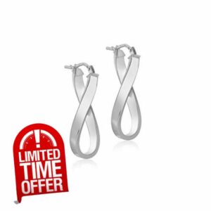 Carissima Gold Women's 9 ct Gold Twist Oval Hoop Creole Earrings
