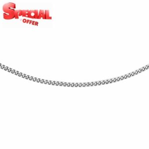 Carissima Gold Women's 18 ct Gold 0.6 mm Diamond Cut Curb Chain Necklace of Length 46 cm/18 Inch