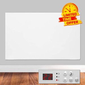 Futura Eco Electric Radiator Panel Electric Heater Bathroom Safe Setback Timer Lot 20 & Advanced Thermostat Control Wall Mounted or Floor Standing Low Energy Panel Heater Electric Heate