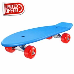Skateboards for Kids Beginners: 21.5" Mini Cruiser Skateboards with 6 in 1 Protective Gear Set Complete Skateboard for Kids Girls Boys 3 4 5 6 7 8