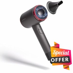 LYLUX Cordless Hair Dryer-Rechargeable Battery Hair Dryers Portable-for Travel Camping Beach Blackout-Low-Heat Hair Care Wireless Blow Dryer-110